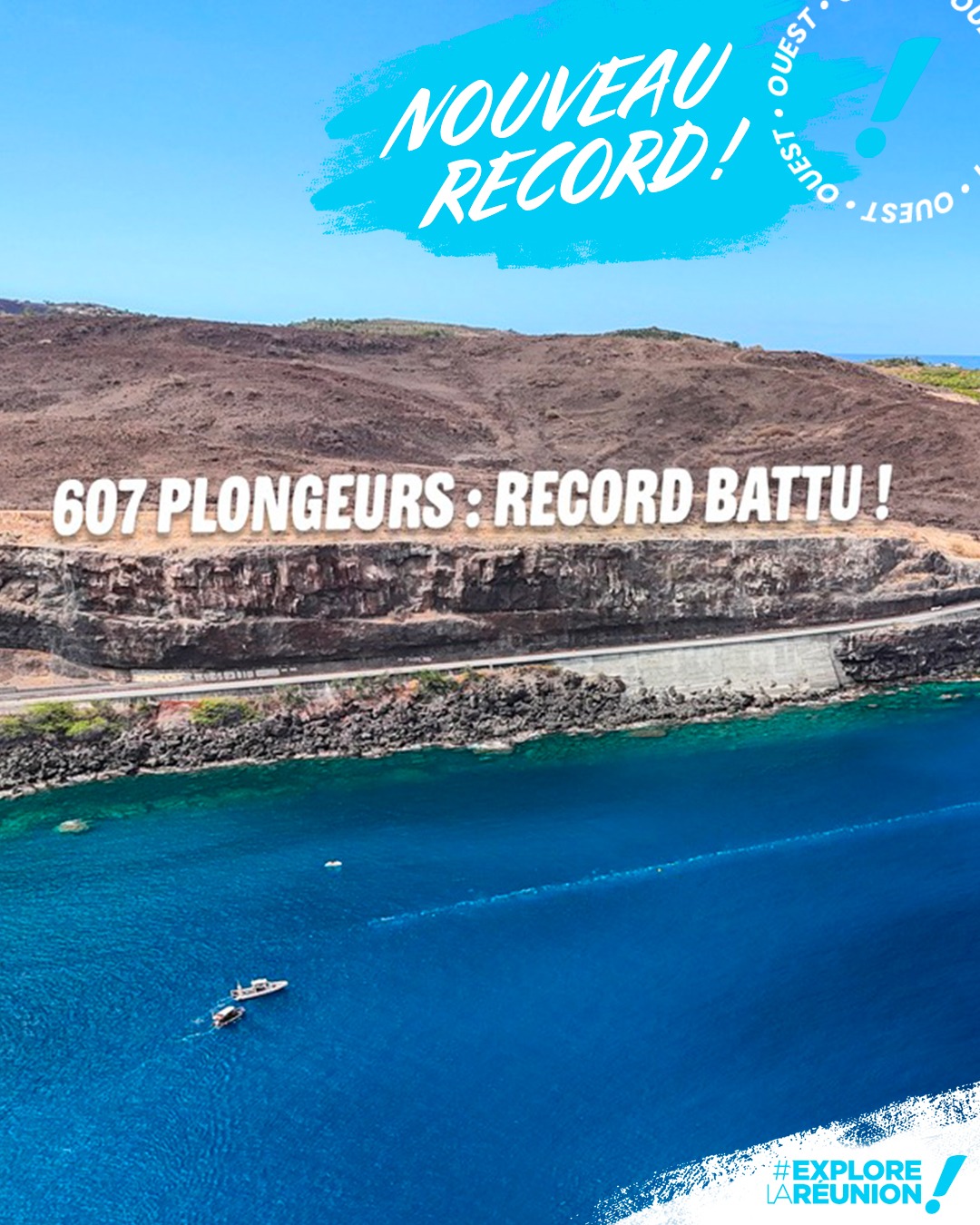 Lire la suite à propos de l’article Record mondial : 607 plongeurs forment la plus longue chaîne humaine sous-marine à La Réunion !